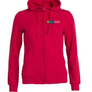 EASV Clique Hoodie with Zipper - Womens - Red