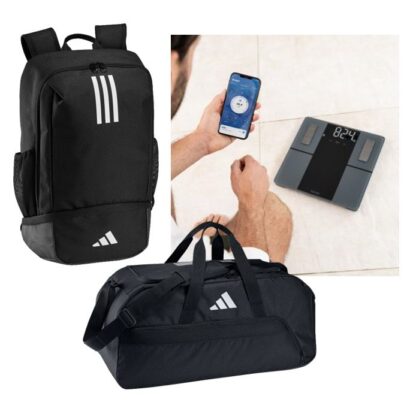 ADIDAS Rygsæk og Duffel Bag + BEURER Kropsanalysevægt