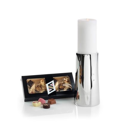 GEORG JENSEN Ambience Lysestage + Luksuschokolade